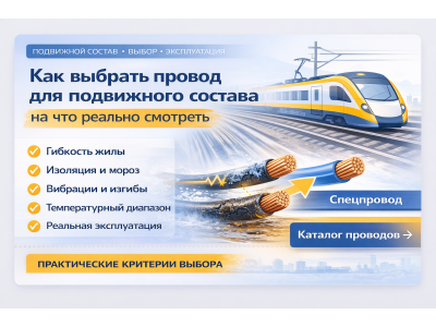 Как выбрать провод для подвижного состава — практические критерии выбора