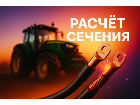 Кабель АКБ для трактора: расчёт сечения + калькулятор (12/24 В)